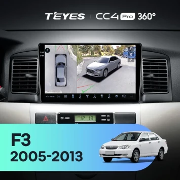 Штатная магнитола Teyes CC4 Pro 360 12/256 BYD F3 (2005-2013)