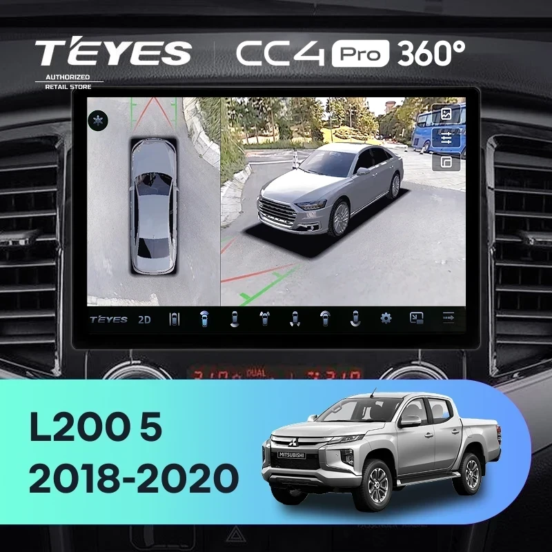 Штатная магнитола Teyes CC4 Pro 360 8/128 Mitsubishi L200 5 (2018-2020) F1 (13")