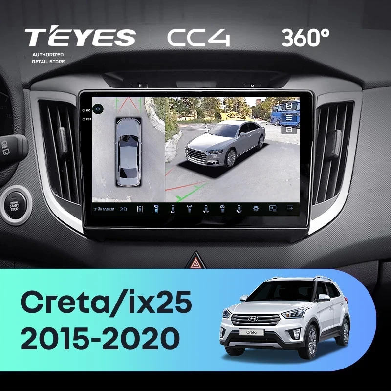 Штатная магнитола Teyes CC4 360 8/128 Hyundai Creta (2015-2020)