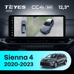Штатная магнитола Teyes CC4 12.3" 360 8/128 Toyota Sienna 4 XL40 (2020-2023)