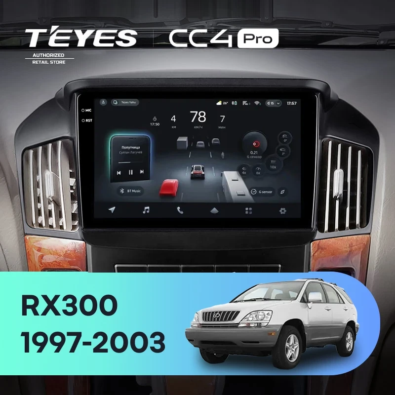 Штатная магнитола Teyes CC4 Pro 12/256 Lexus RX300 XU10 (1997-2003) F2