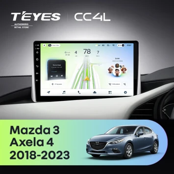 Штатная магнитола Teyes CC4L 4/64 Mazda Axela 4 (2018-2023) (0din) Правый руль
