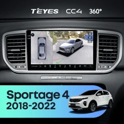 Штатная магнитола Teyes CC4 360 8/128 Kia Sportage 4 QL (2018-2022) Тип-A