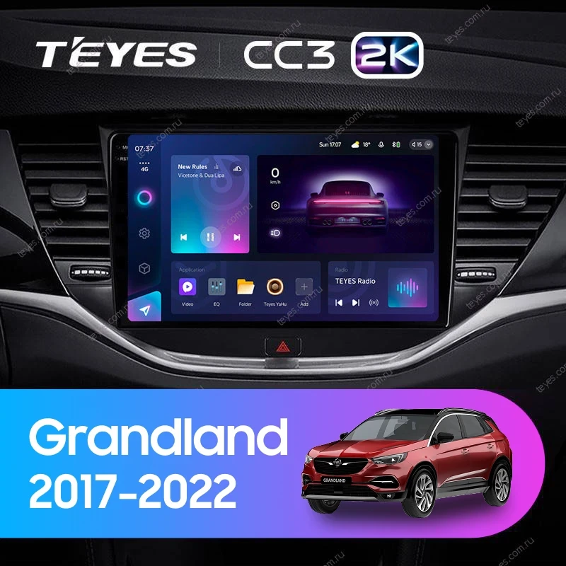 Штатная магнитола Teyes CC3 2K 4/64 Opel Grandland (2017-2022) Тип-B