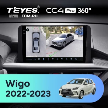 Штатная магнитола Teyes CC4 Pro 360 8/128 Toyota Wigo (2022-2023) F2