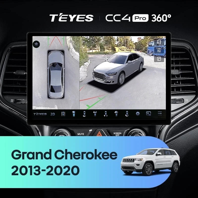 Штатная магнитола Teyes CC4 Pro 360 12/256 Jeep Grand Cherokee WK2 (2013-2020) F2 (13")