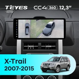 Штатная магнитола Teyes CC4 12.3" 360 8/128 Nissan X-Trail T31 (2007-2015) Тип-B