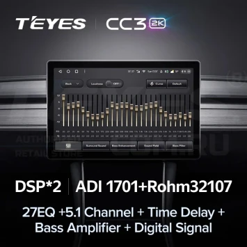 Штатная магнитола Teyes CC3 2K 6/128 Mitsubishi Lancer 9 CS (2000-2010) (13")