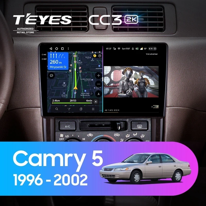 Штатная магнитола Teyes CC3 2K 360 6/128 Toyota Camry 5 XV 20 (1996-2002)