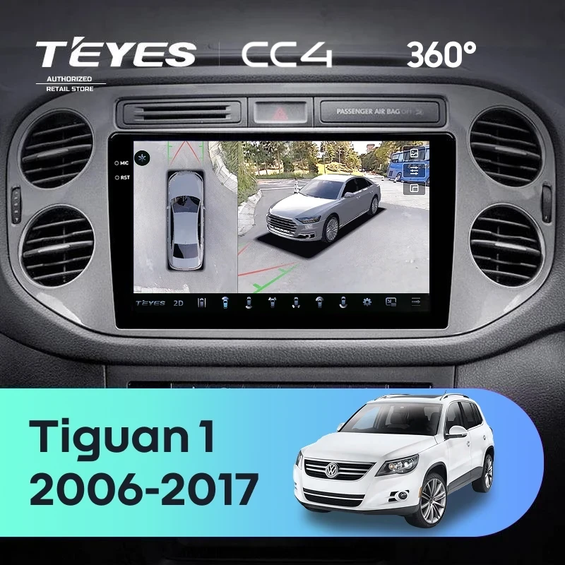 Штатная магнитола Teyes CC4 360 6/64 Volkswagen Tiguan 1 NF (2006-2011) F2