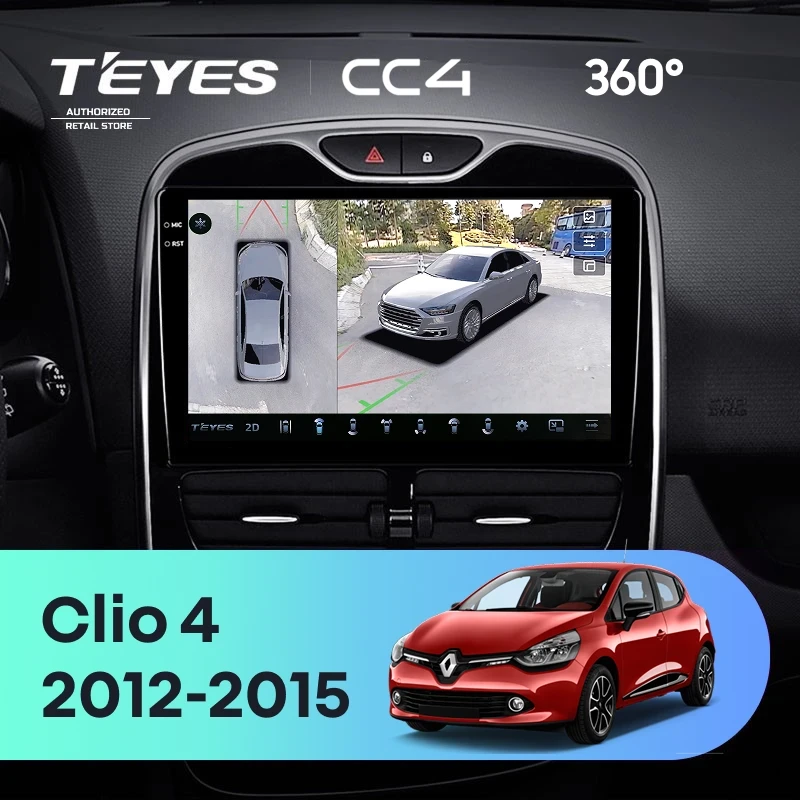 Штатная магнитола Teyes CC4 360 8/128 Renault Clio 4 BH98 KH98 (2012-2015)