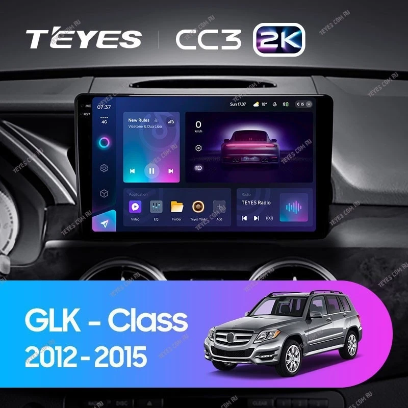 Штатная магнитола Teyes CC3 2K 360 6/128 Mercedes-Benz GLK-Class X204 (2012-2015)