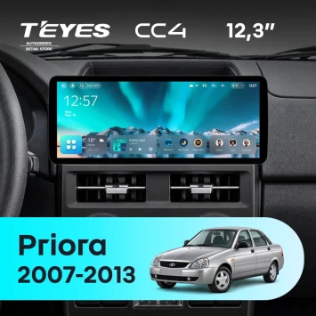 Штатная магнитола Teyes CC4 12.3" 6/64 LADA Priora 1 (2007-2013) F1
