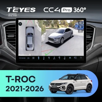 Штатная магнитола Teyes CC4 Pro 360 12/256 Volkswagen T-ROC (2021-2026) (13")