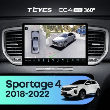 Штатная магнитола Teyes CC4 Pro 360 8/128 Kia Sportage 4 QL (2018-2022) Тип-B (11")