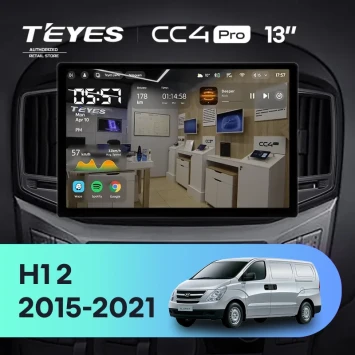 Штатная магнитола Teyes CC4 Pro 8/128 Hyundai H1 2 (2015-2021) F2 (13")