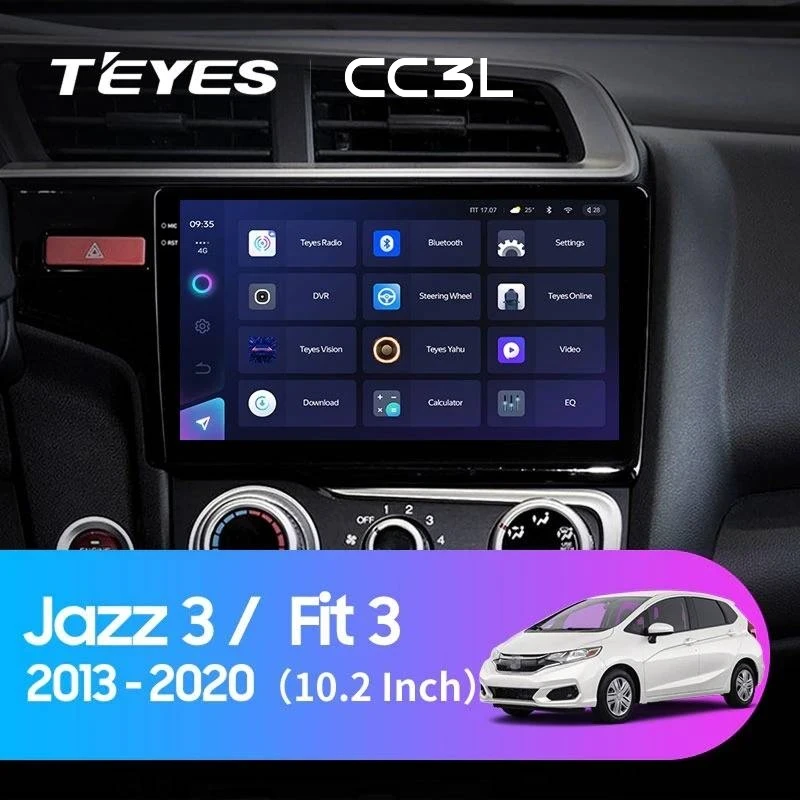 Штатная магнитола Teyes CC3L 4/64 Honda Fit 3 (2013-2020) Тип-B