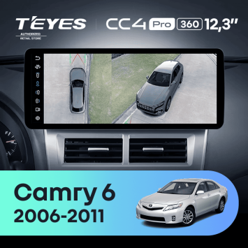 Штатная магнитола Teyes CC4 Pro 12.3" 360 12/256 Toyota Camry 6 XV 40 50 (2006-2011) F1