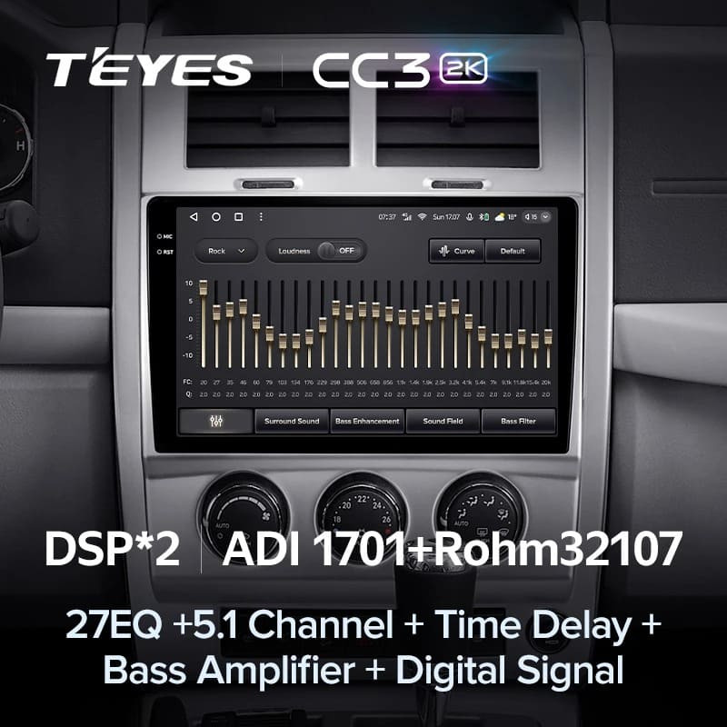 Штатная магнитола Teyes CC3 2K 4/32 Cherokee 4 KK (2007-2014)