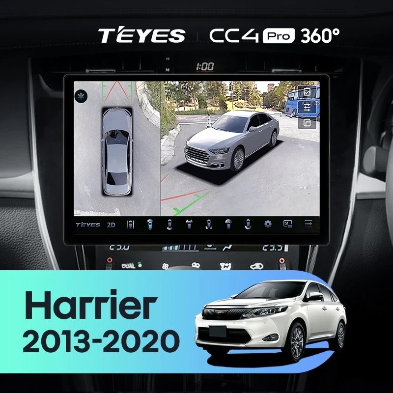 Штатная магнитола Teyes CC4 Pro 360 12/256 Toyota Harrier XU60 (2013-2020) F1 (13")