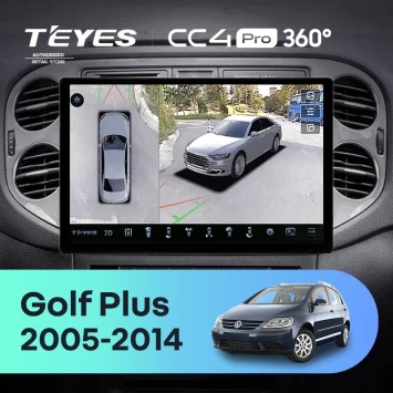 Штатная магнитола Teyes CC4 Pro 360 12/256 Volkswagen Golf Plus (2005-2014) (серая) F2 (13")