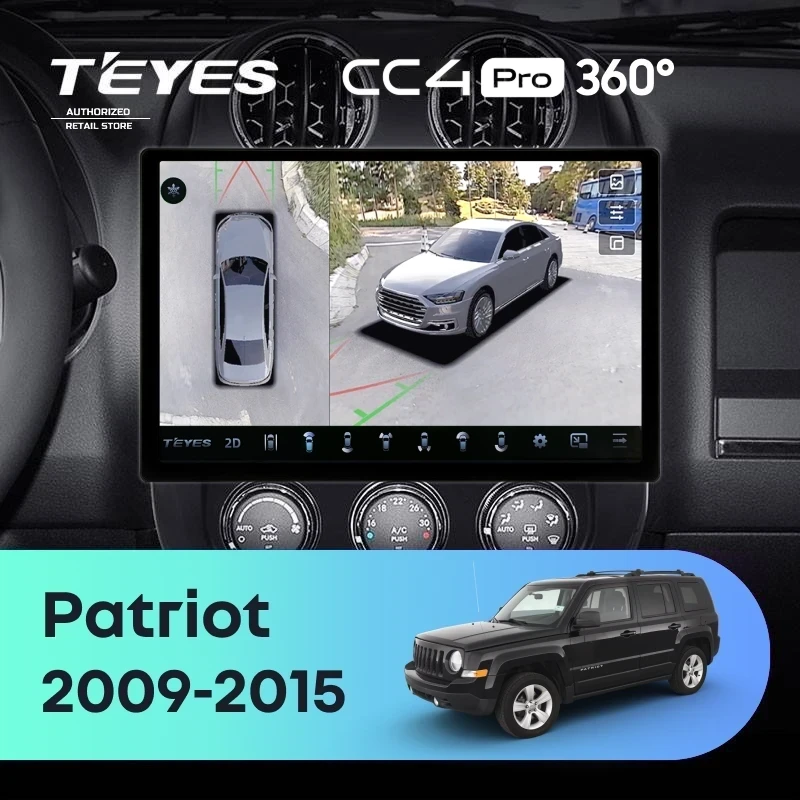 Штатная магнитола Teyes CC4 Pro 360 12/256 Jeep Patriot (2009-2015) (13")