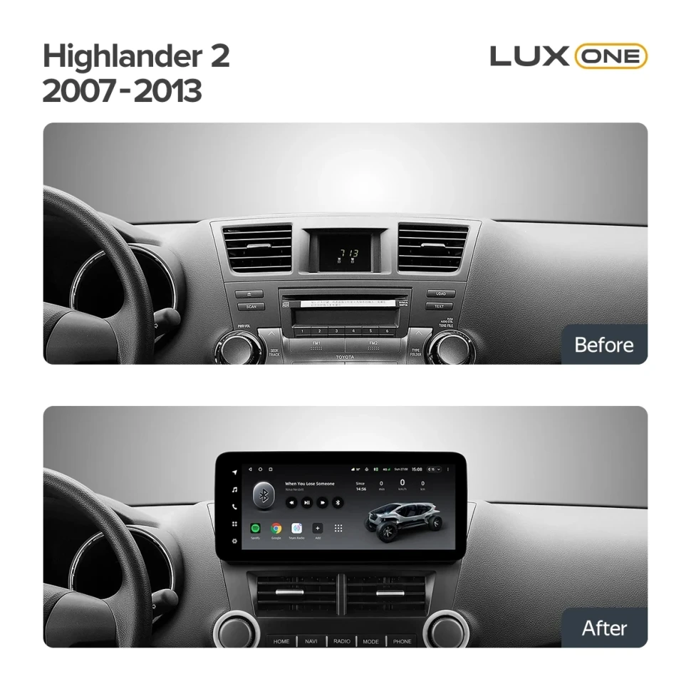 Переходная рамка Toyota Highlander 2 XU40 (2007-2013) (12,3")