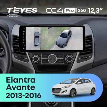 Штатная магнитола Teyes CC4 Pro 12.3" 360 8/128 Hyundai Elantra 5 JK GD MD UD (2013-2016) F2