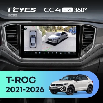 Штатная магнитола Teyes CC4 Pro 360 8/128 Volkswagen T-ROC (2021-2026)