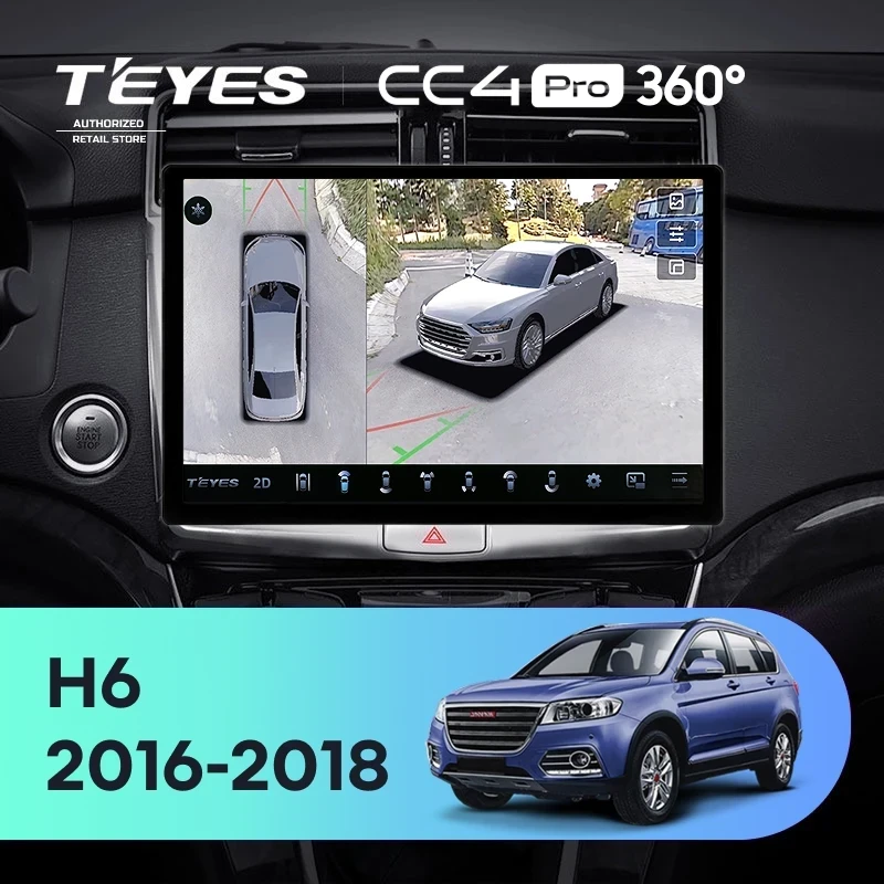 Штатная магнитола Teyes CC4 Pro 360 12/256 Haval H6 (2016-2018) (11")