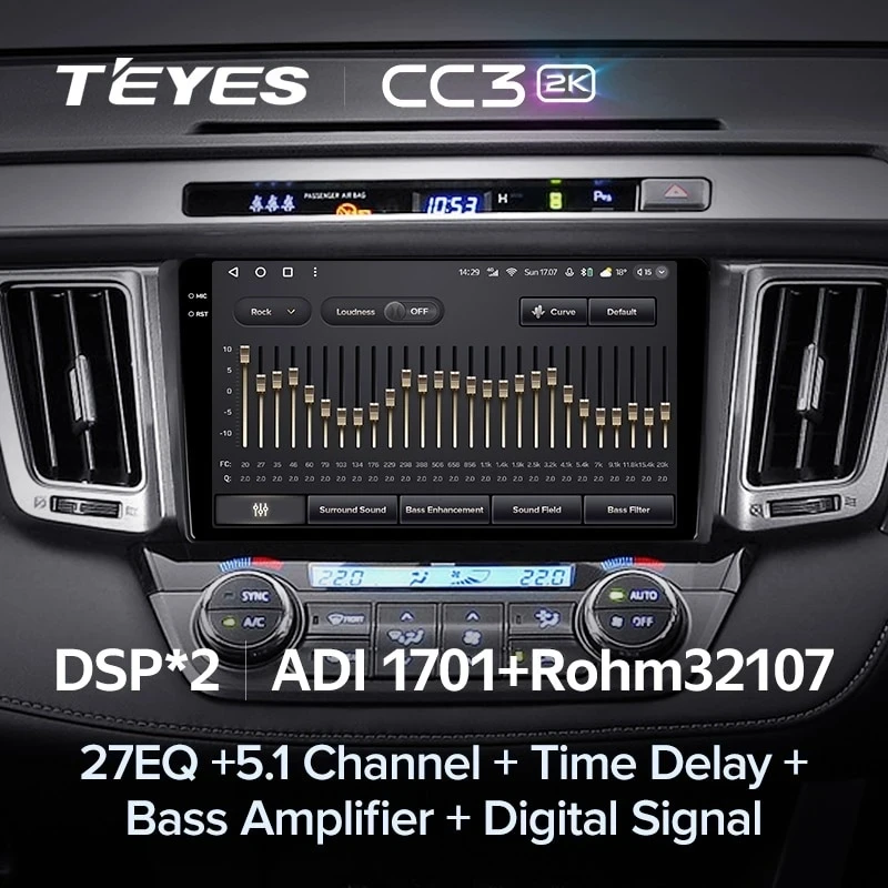 Штатная магнитола Teyes CC3 2K 4/32 Toyota RAV4 4 XA40 5 XA50 (2012-2018) Правый руль