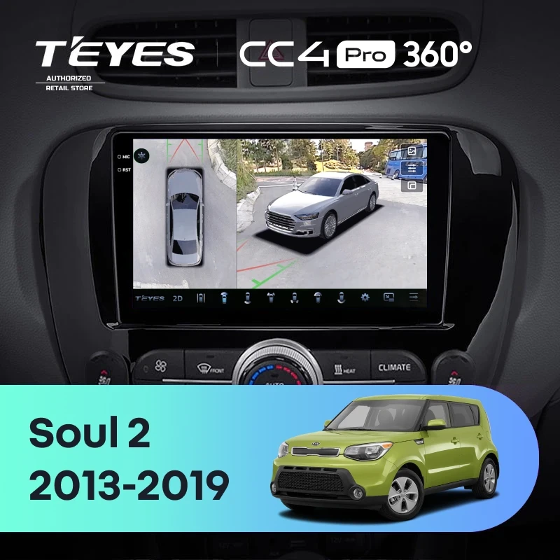 Штатная магнитола Teyes CC4 Pro 360 12/256 Kia Soul 2 PS (2013-2019) Тип-C