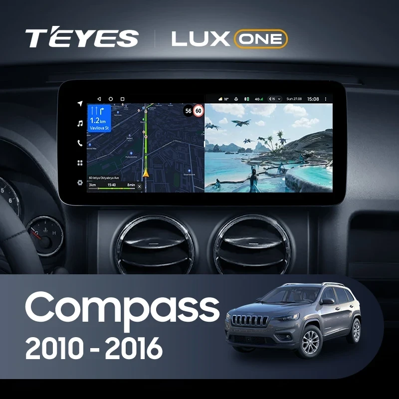 Штатная магнитола Teyes LUX ONE 6/128 Jeep Compass MK (2010-2016)