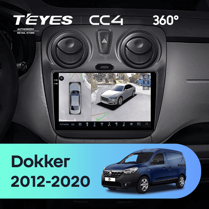 Штатная магнитола Teyes CC4 360 8/128 Renault Dokker (2012-2020)