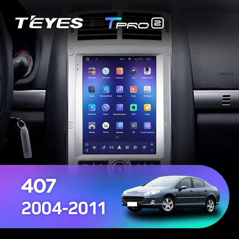 Штатная магнитола Tesla style Teyes TPRO 2 3/32 Peugeot 407 1(2004-2011)