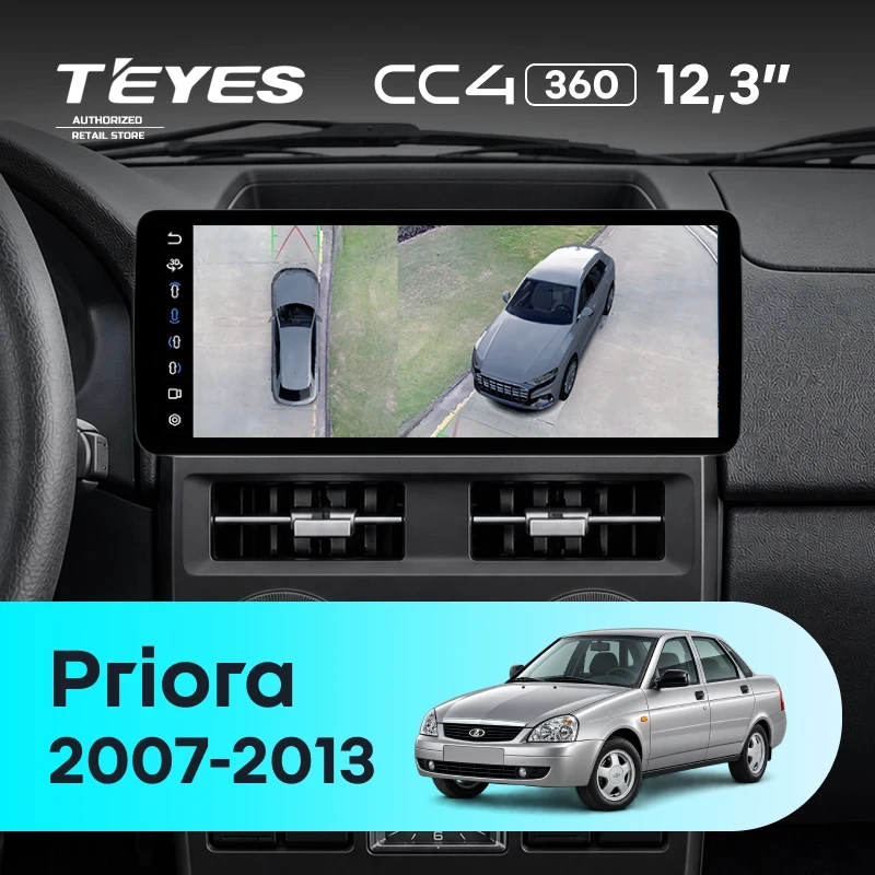 Штатная магнитола Teyes CC4 12.3" 360 8/128 LADA Priora 1 (2007-2013) F1