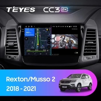 Штатная магнитола Teyes CC3 2K 4/32 SsangYong Rexton Y450 Y400 (2018-2021)