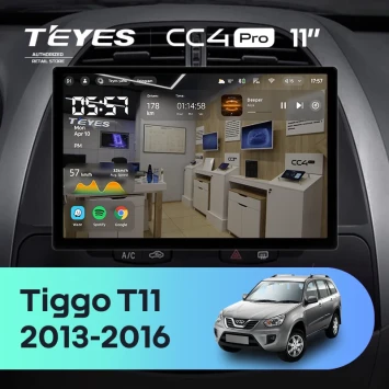 Штатная магнитола Teyes CC4 Pro 12/256 Chery Tiggo T11 FL (2013-2016) (11")