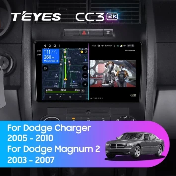 Штатная магнитола Teyes CC3 2K 6/128 Dodge Charger 6 LX (2005-2010)