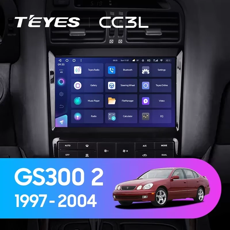 Штатная магнитола Teyes CC3L 4/32 Lexus GS300 2 S160 (1997-2004) Тип-A