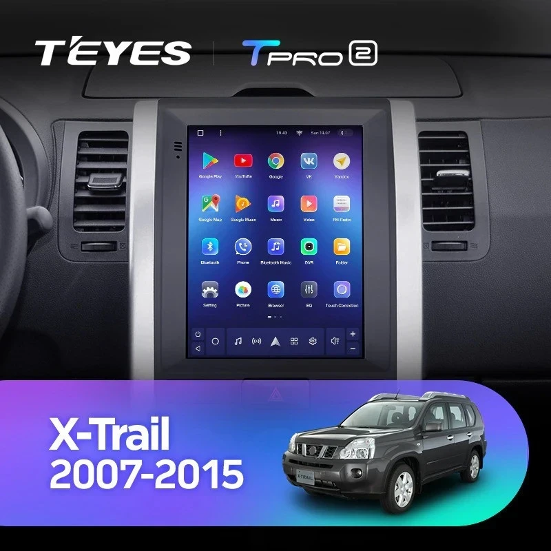 Штатная магнитола Tesla style Teyes TPRO 2 6/128 Nissan X-Trail (2007-2015) F1