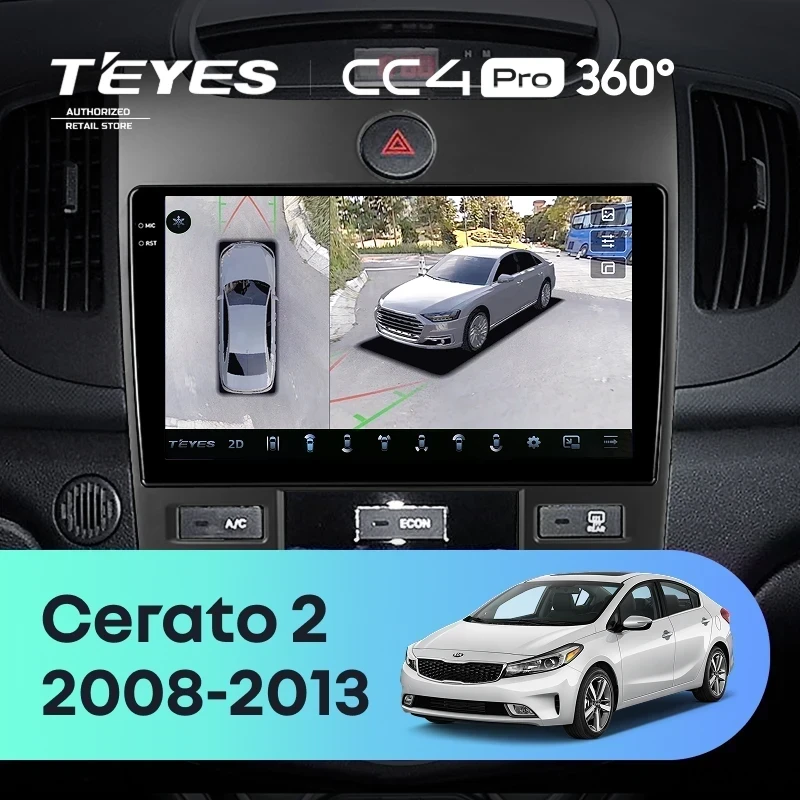 Штатная магнитола Teyes CC4 Pro 360 12/256 Kia Cerato 2 TD (2008-2013) F4