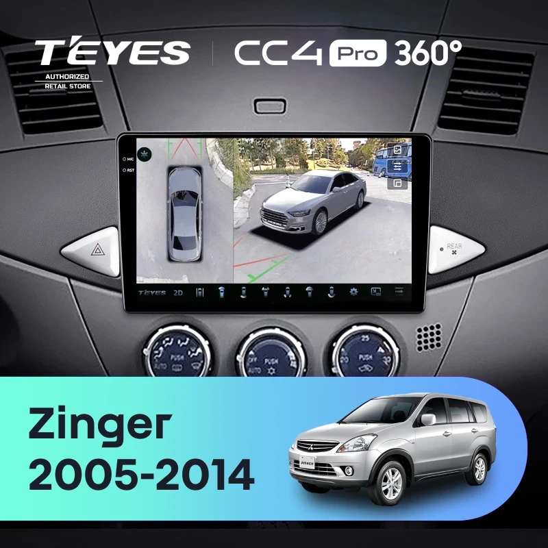 Штатная магнитола Teyes CC4 Pro 360 8/128 Mitsubishi Zinger (2005-2014)