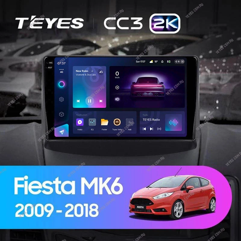 Штатная магнитола Teyes CC3 2K 360 6/128 Ford Fiesta 6 (2009-2018) F1 Тип-B