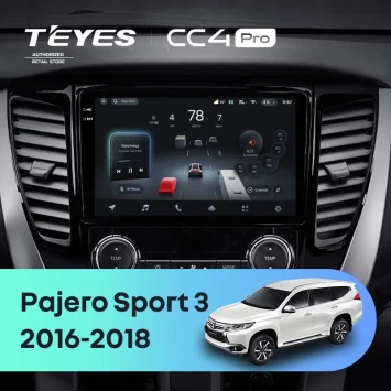 Штатная магнитола Teyes CC4 Pro 8/128 Mitsubishi Pajero Sport 3 (2016-2018)