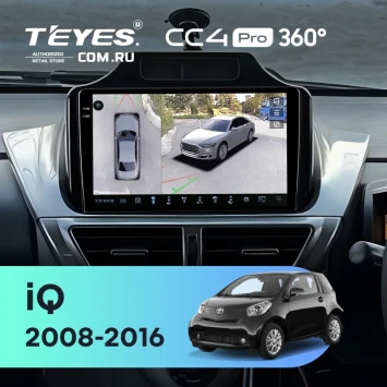 Штатная магнитола Teyes CC4 Pro 360 8/128 Toyota iQ (2008-2016)