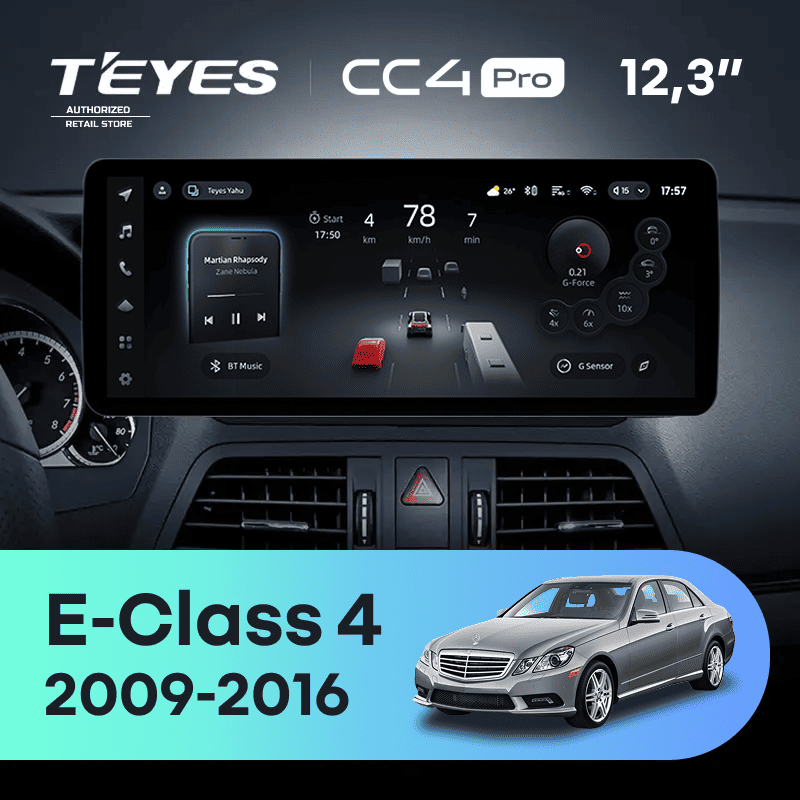 Штатная магнитола Teyes CC4 Pro 12.3" 12/256 Mercedes-Benz E-Class 4 W212 S207 A207 S212 C207 (NTG 4.5) (2009-2016) Universal