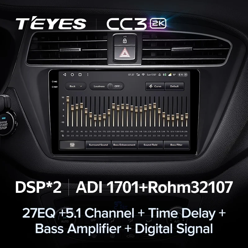 Штатная магнитола Teyes CC3 2K 4/32 Hyundai i20 2 GB (2018-2020)