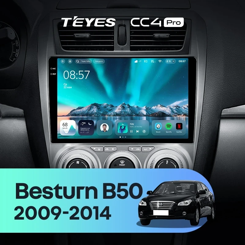 Штатная магнитола Teyes CC4 Pro 8/128 FAW Besturn B50 (2009-2014) F2