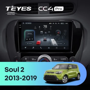 Штатная магнитола Teyes CC4 Pro 8/128 Kia Soul 2 PS (2013-2019) Тип-C